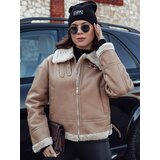 DStreet Kurtka damska SHEREB skórzana khaki | Shoptok.si