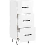  Komoda sjajna bijela 34 5 x 34 x 90 cm od konstruiranog drva | shoptok.hr