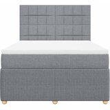  Krevet box spring s madracem svjetlosivi 140x200 cm od tkanine | shoptok.hr