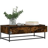vidaXL Stolić za kavu boja hrasta 100 x 50 x 35 cm od drva i metala | shoptok.hr