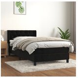  spring krevet s madracem crni 80 x 200 cm baršunasti | shoptok.hr