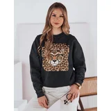 DStreet Bluza damska one size CHEETAHART grafitowa