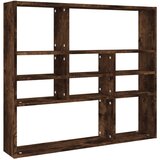 Maison Chic Stenska polica - Viseča Polica dimljeni hrast 90x16x78 cm konstruiran les, (21793996) | Shoptok.si