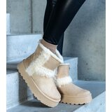 Gemre Beige eco-suede platform snow boots Peters | Shoptok.si
