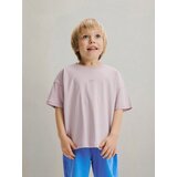 Reserved Pamučna majica - boja lavande | shoptok.hr