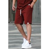 Madmext Men's Burgundy Basic Shorts 6501 Cene
