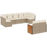  9-dijelni set vrtnih sofa s jastucima bež od poliratana | shoptok.hr