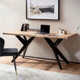 Livetastic Pisalna Miza Akazie, Barva Akacije, Črna, 200x100cm | Shoptok.si