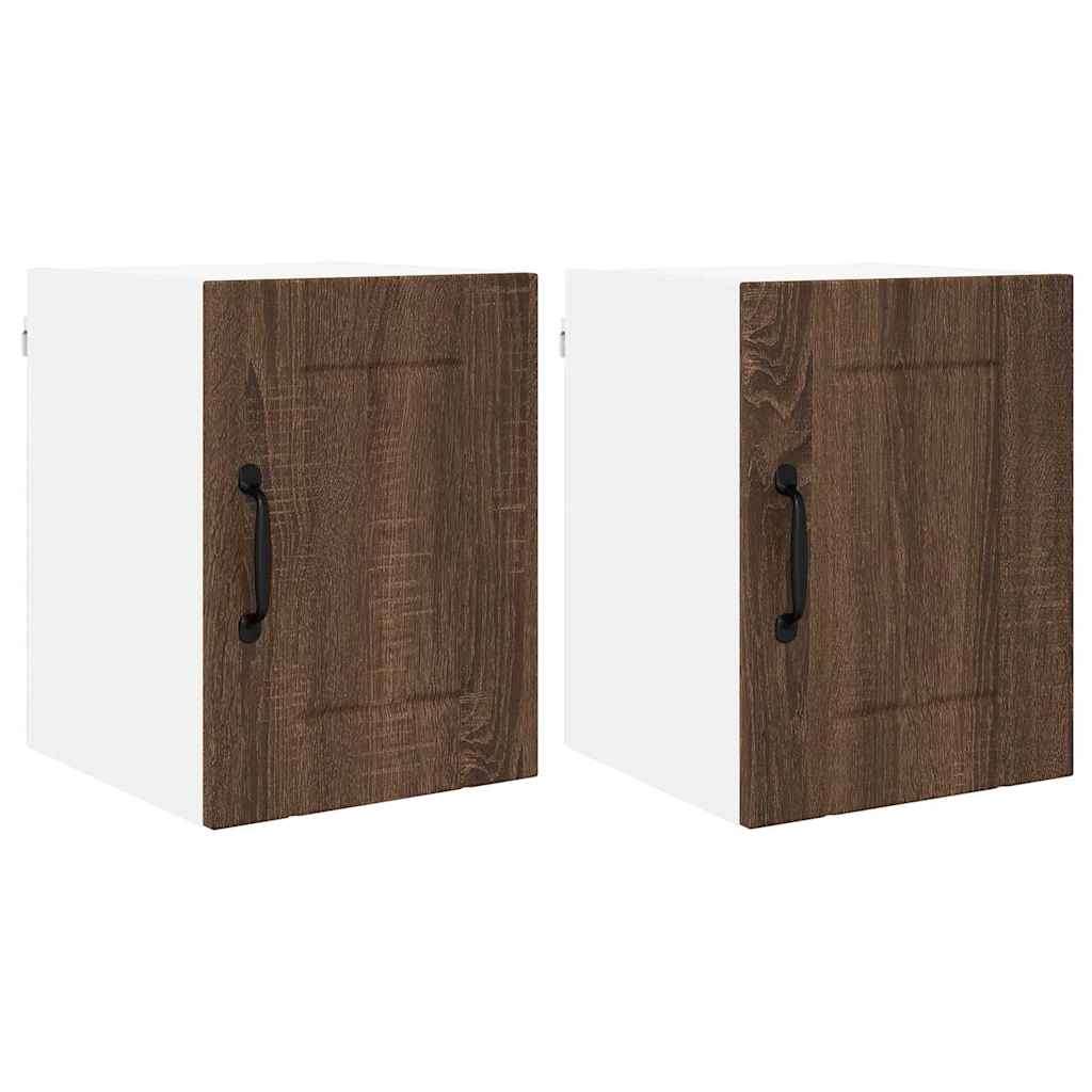  Zidni kuhinjski ormarić 2 pcs Smeđi hrast 30 x 31 x 40 cm | shoptok.hr