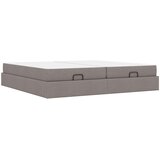  Okvir kreveta s madracem s madracem 2 pcs Sivo-smeđa tkanina | shoptok.hr