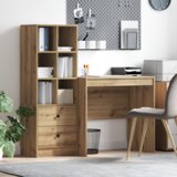 vidaXL Stol s pohranom Umjetni hrast Konstruirano drvo | shoptok.hr