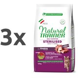 Natural trainer Cat Sterilised Adult, raca - različna pakiranja 3 x 1,5 kg | Shoptok.si