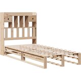 vidaXL Knjižna postelja brez vzmetnice 100x200 cm trdna borovina | Shoptok.si