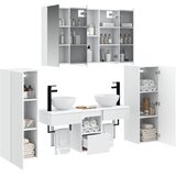  Set namještaja za kupaonicu 6 pcs Bijela | Shoptok.si