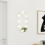  Ogledalo s LED svjetlima 60 x 30 cm stakleno ovalno | shoptok.hr