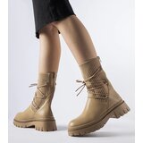 Gemre Beige sock boots with lacing Eliot | Shoptok.si