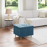  Shranjevalna tabureta z blazino Modra 60 x 60 x 45 cm Žamet, (5000208379) | Shoptok.si