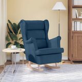  Stolica za ljuljanje 74x90x102 cm od tkanine plava | shoptok.hr