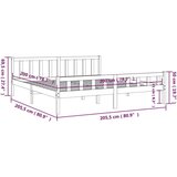  Za krevet od masivnog drva crni 200 x 200 cm | shoptok.hr
