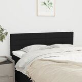 The Living Store Posteljno vzglavje 2 kosa črno 72x5x78/88 cm blago - Vzglavje, (21660424) | Shoptok.si