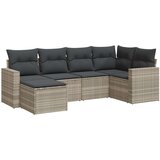 6-dijelni set vrtnih sofa od poliratana s jastucima svjetlosivi | shoptok.hr