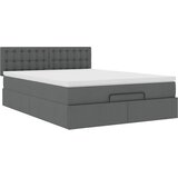  Otomanski krevet s madracem i LED tamnosivi 140x190 cm tkanine | Eponuda.com