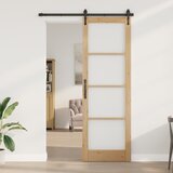 vidaXL Notranja vrata s steklom "ORKDAL" 78x232x4 cm Trdna lesena bor | Shoptok.si