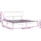  Za krevet s uzglavljem bijeli 200x200 cm od masivnog drva | shoptok.hr