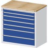 ANKE omarica za pult za izdajo materiala in orodja, 2 predala 90 mm, 3 predali 120 mm, 2 predala 180 mm, siva | Shoptok.si