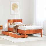 Maison Chic Posteljni okvir - Enojna postelja - Postelja za odrasle brez vzmetnice voščeno rjav 90x190 cm borovina-J8111, (21761319) | Shoptok.si