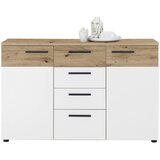 Mömax komoda julia, bela, barva hrasta | Shoptok.si