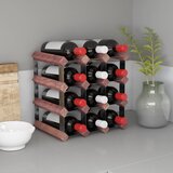vidaXL Stalak za vino za 12 boca smeđi od masivne borovine | shoptok.hr