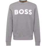Boss Sweater majica tamo siva / bijela