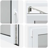  Okno za klet RISOR 100 x 70 cm PVC in steklo Bela, (5000215113) | Shoptok.si