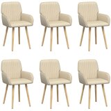  Trpezarijske stolice 6 pcs Tkanina Krem 56,5 x 50 x 87,5 cm | Eponuda.ba