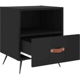  Noćni ormarići 2 kom crni 40 x 35 x 47,5 cm konstruirano drvo | Eponuda.com