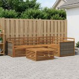  Set vanjskih sofa 5 kom. Prirodna Čvrsto drvo akacije | shoptok.hr