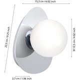 Eglo 902095 - LED zidno svetlo za kupatilo CASTROVIDO 1xG9/4,2W/230V IP44 hrom | Eponuda.com