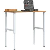 vidaXL Delovna miza svetlo rjava 100x60x(71,5-98) cm trdna hrastovina | Shoptok.si