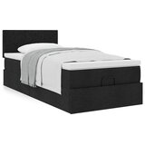  Otomanski krevet s madracem crni 100x200 cm tkanine | shoptok.hr