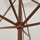  Suncobran 200 x 300 cm s drvenim stupom krem bijeli | Eponuda.com