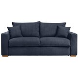 Bobochic Paris Tamno plava sklopiva sofa od samta 225 cm Augustin – Cijene