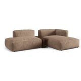 Micadoni Svetlo rjava kotna sedežna garnitura iz tkanine bouclé (desni kot) Martina – Home | Shoptok.si