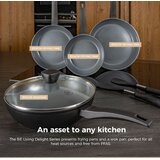 BE Living 3-delni set ponev (20-24-28 cm) + wok s pokrovom 28 cm BE Living - Delight black | Shoptok.si