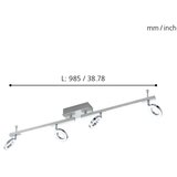 Eglo cardillio 1 reflektor/4, led, 4x3,2w/2x3,3w, 4x400lm/2x360lm, krom | shoptok.hr