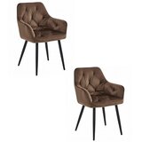 JORK stolica - smeđi baršun / crne noge x 2 | shoptok.hr