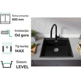 Kando OSLO 60 MAX LEVEL CRNA 580x530/200 MM | ePonuda.com