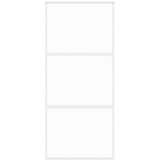  Klizna vrata bijela 90 x 205 cm od kaljenog stakla i aluminija | shoptok.hr