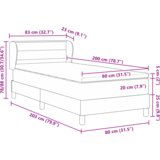 Box Spring Krevet s Madracem Crna 80x200 cm Tkanina | shoptok.hr