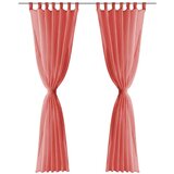  Zavjese od Voala 2 kom 140x225 cm Crvene | shoptok.hr